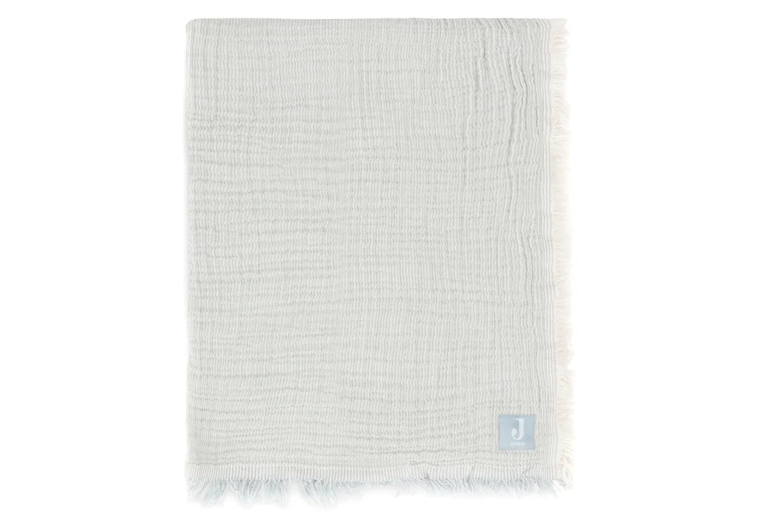 Jollein Muslinfilt Fringe 75x100 cm Stripe Sea Green GOTS