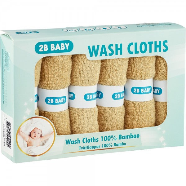 2B Baby Tvättlappar Bambu 6-pack Gul
