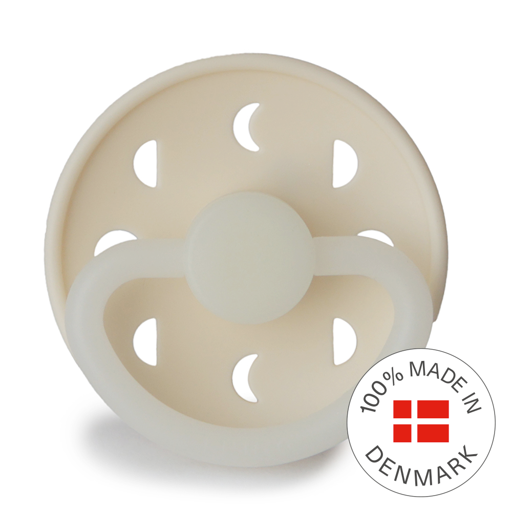 Frigg Moon Napp Silikon Cream Glow in Night 0-6mån