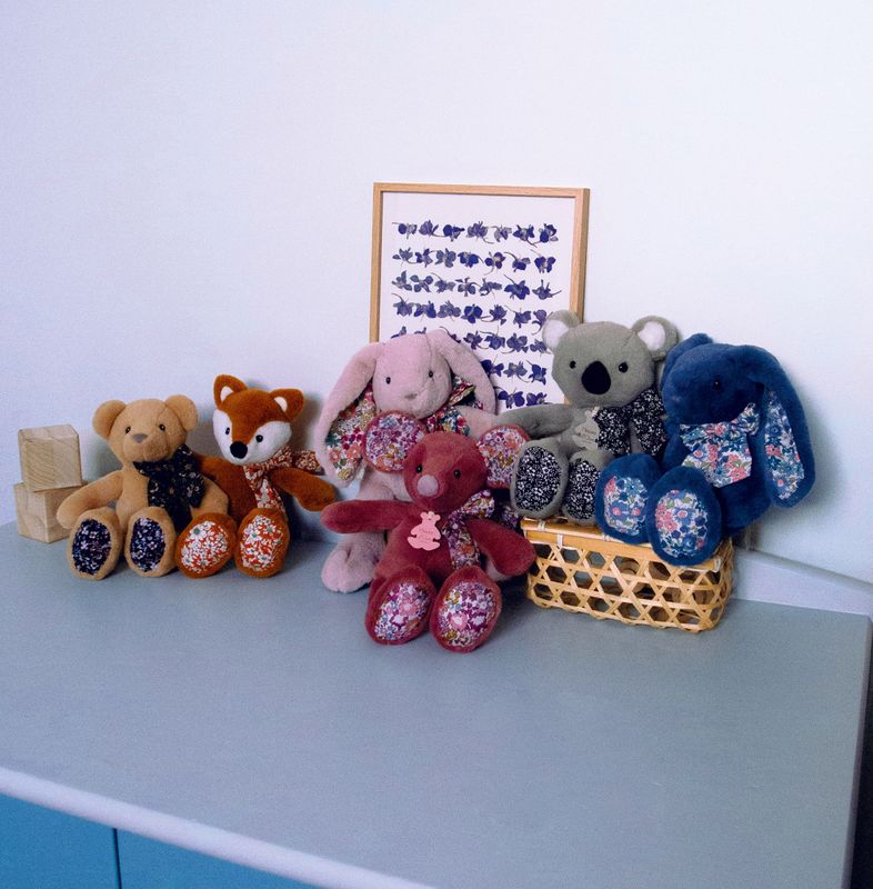 Doudou Et Compagnie Gosedjur Kanin Blue 25 cm