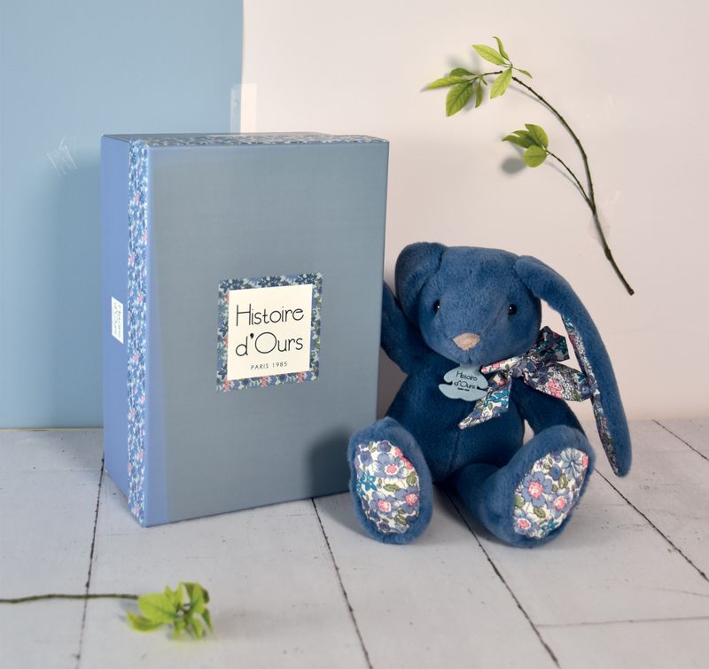 Doudou Et Compagnie Gosedjur Kanin Blue 25 cm