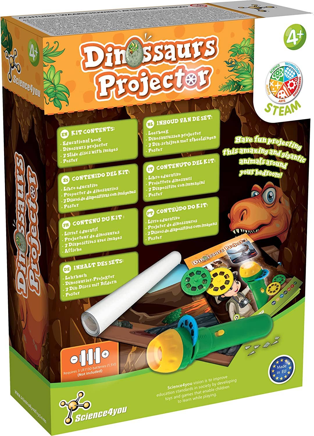 Science4you - Dinosaurier projektor Pedagogiskt spel för barn