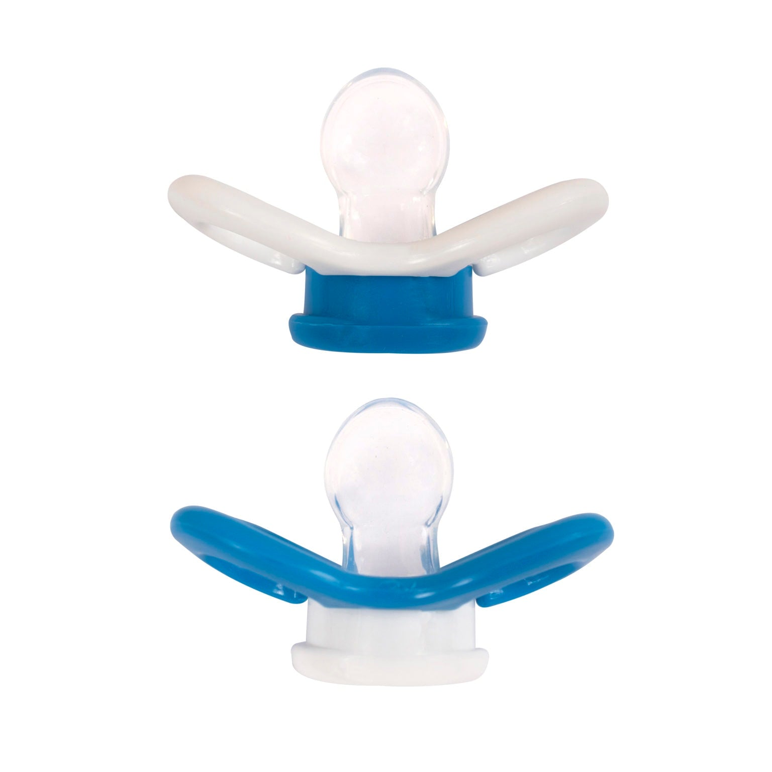 Barnets Favorit 2-pack Silikon luftnappar 0-6 månader Blå/Vit