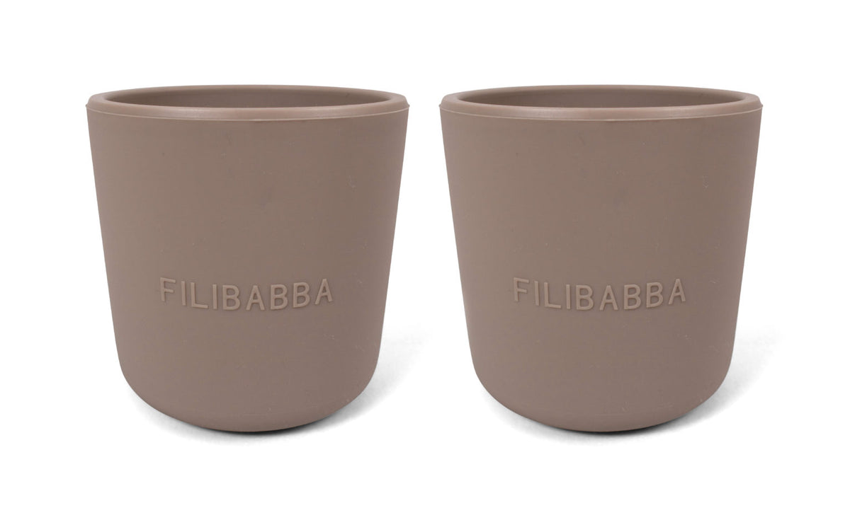 Filibabba Mugg i Silikon 2-pack Warm Grey