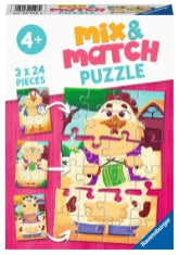 Ravensburger Mix & Match 3x24p Farm Friends Pussel