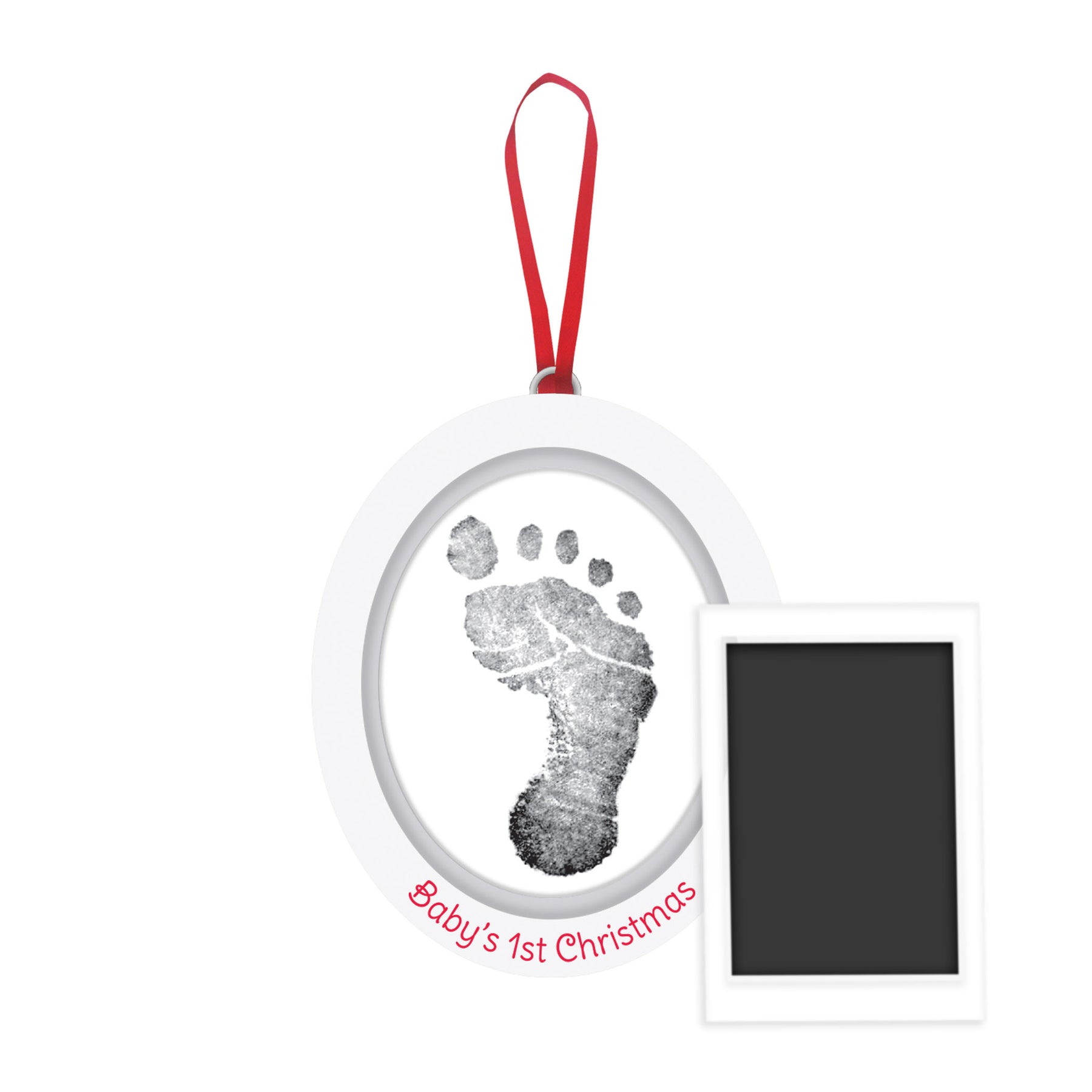 Pearhead Babyprints Fotoornament Wooden Oval White