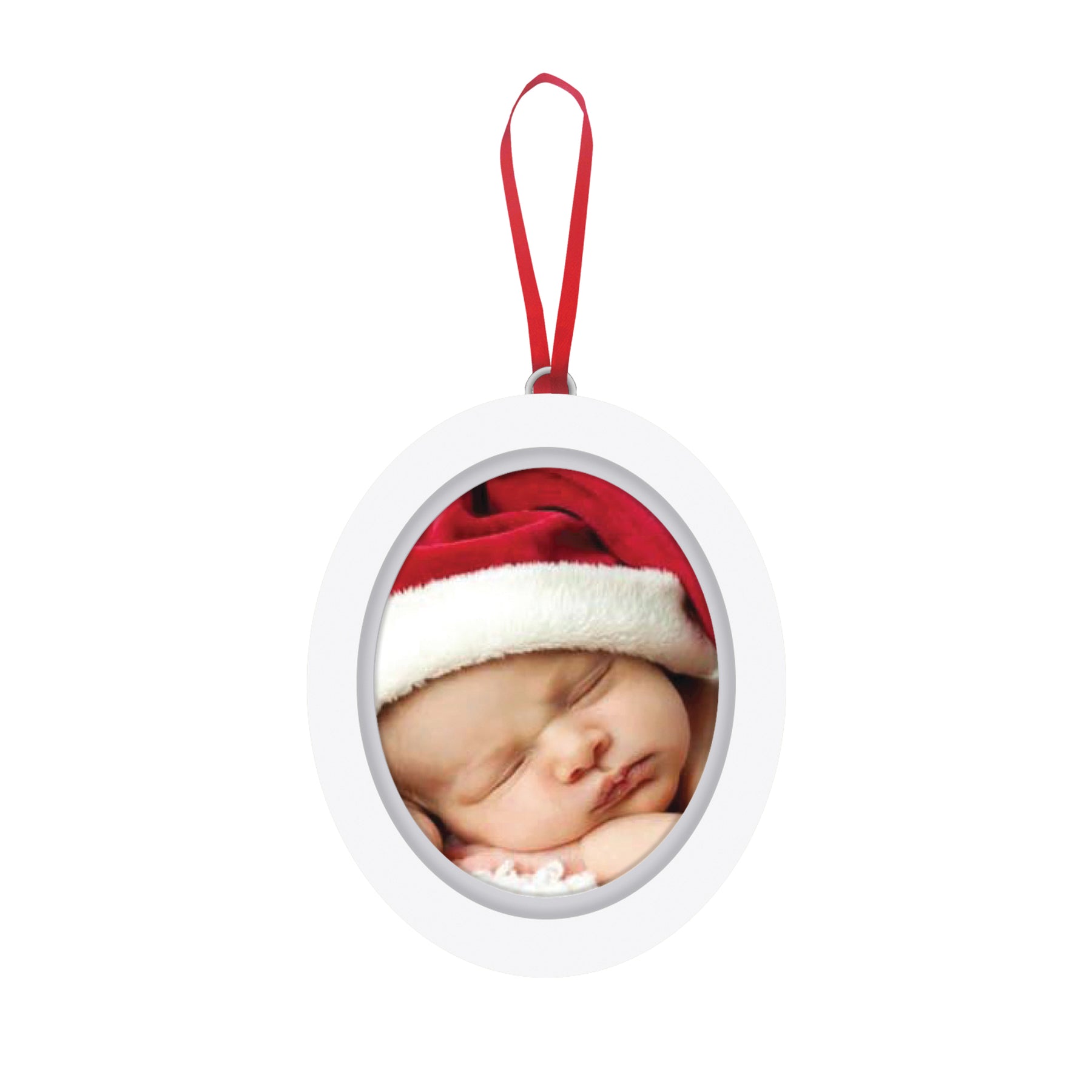 Pearhead Babyprints Fotoornament Wooden Oval White