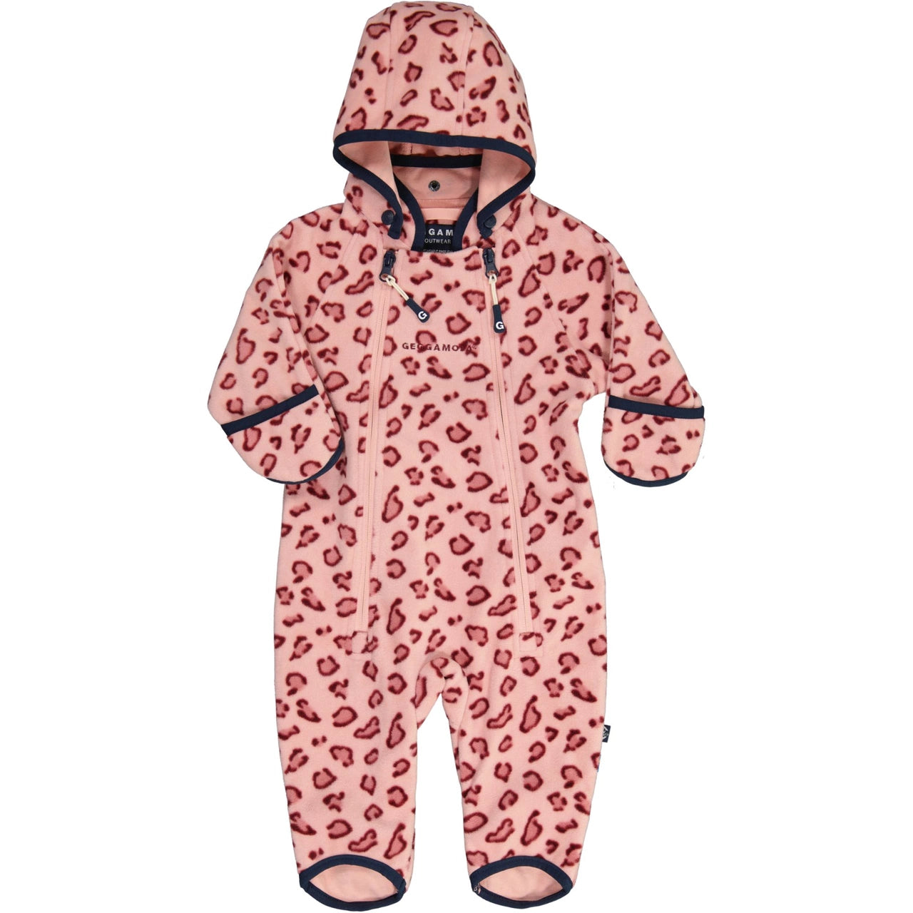 Geggamoja Vindfleece Overall Pink Leo