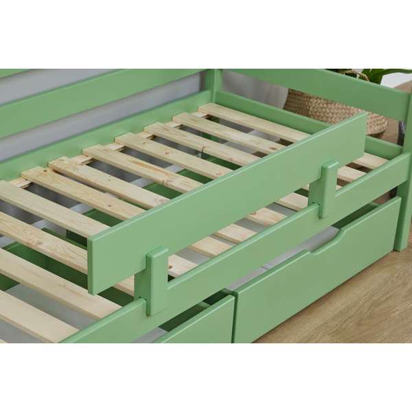 Hoppekids ECO Comfort Comfort Junior Bed 70x160 cm Pale Green