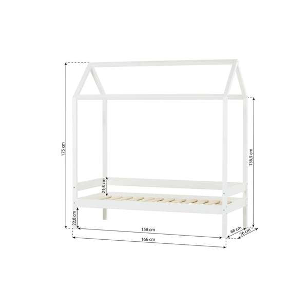 Hoppekids ECO Comfort Hussäng 70x160cm White