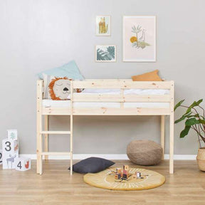 Hoppekids ECO Comfort Halvhöjd Säng  70x160 cm  Natural Wood