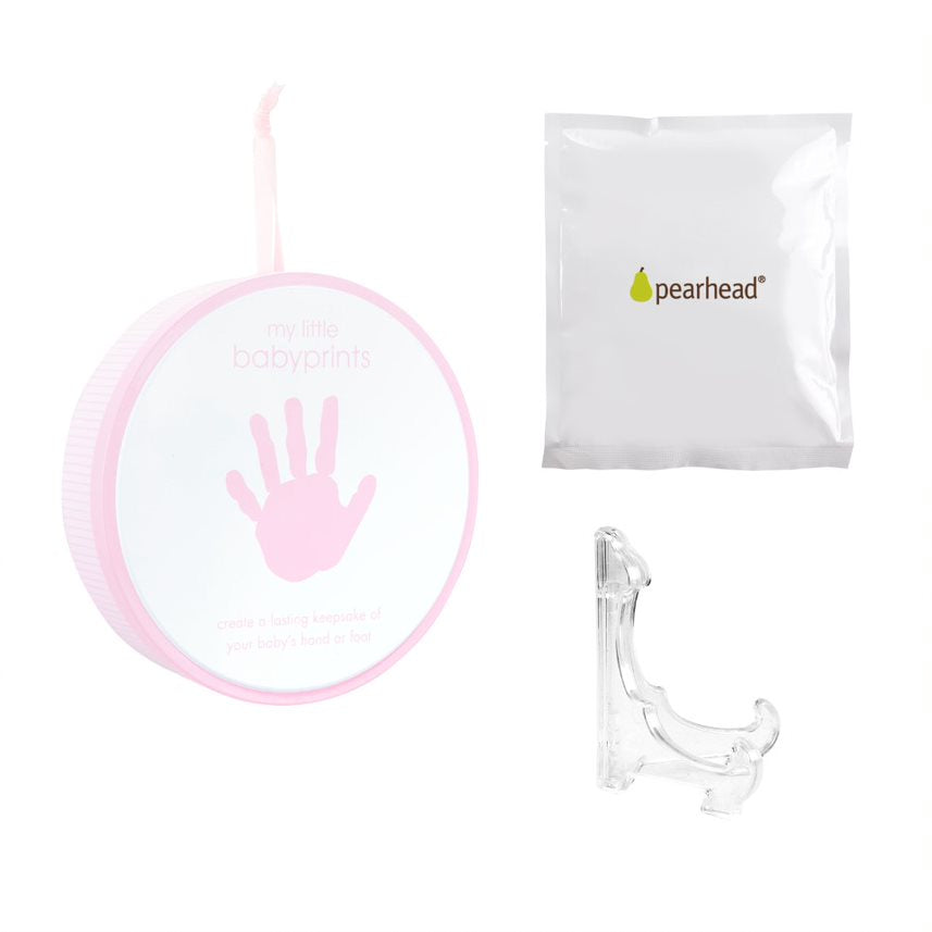 Pearhead Babyavtryck Hand/Fotavtryck i Plåtburk Rosa