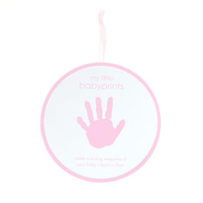 Pearhead Babyavtryck Hand/Fotavtryck i Plåtburk Rosa