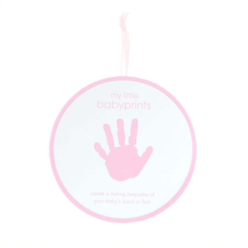 Pearhead Babyavtryck Hand/Fotavtryck i Plåtburk Rosa