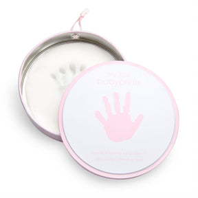 Pearhead Babyavtryck Hand/Fotavtryck i Plåtburk Rosa