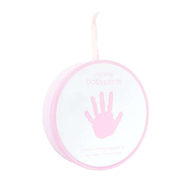 Pearhead Babyavtryck Hand/Fotavtryck i Plåtburk Rosa