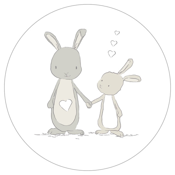 ROBA Komplett Sängset 'Fox & Bunny' 70 x 140 cm vit