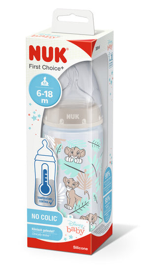 NUK First Choice+ Temperatur Nappflaska 300ml Lejonkungen