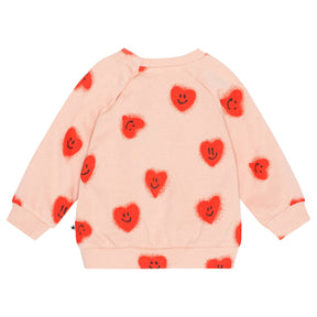 Molo Sweatshirt Disc Red Hearts