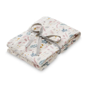 Cam Cam Copenhagen Swaddle  GOTS Pressed Leaves Rose