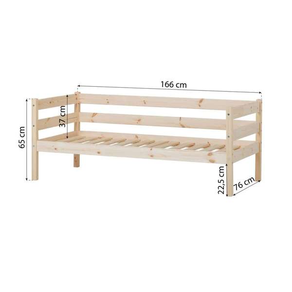 Hoppekids ECO Comfort Junior Bed 70x160 cm Natural Wood