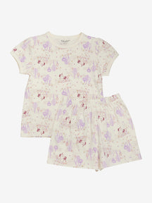 CeLaVi Pyjamasset SS w. AOP Lupine