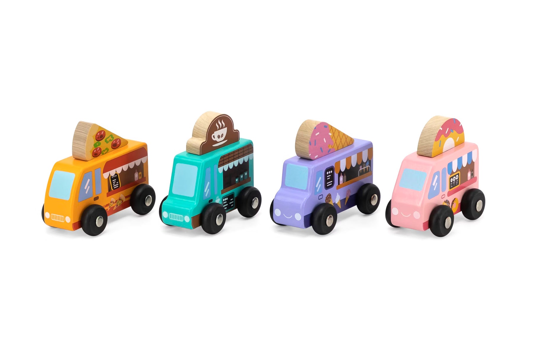 Viga Food Truck Set 4 Bilar