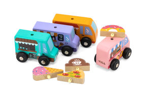 Viga Food Truck Set 4 Bilar