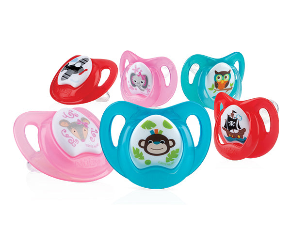 Nuby Soother Napp Med Djur 2p 6-36m