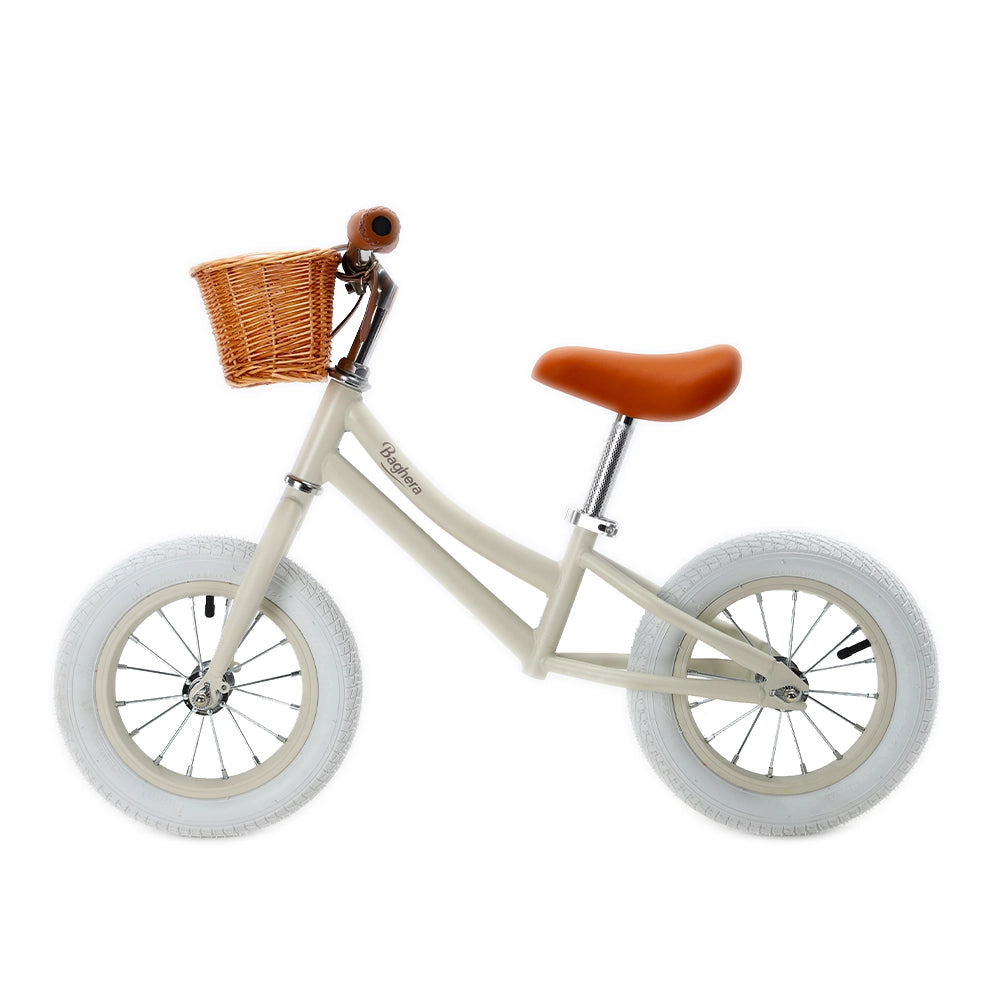 Baghera Balans Sparkcykel Beige med Hjälm