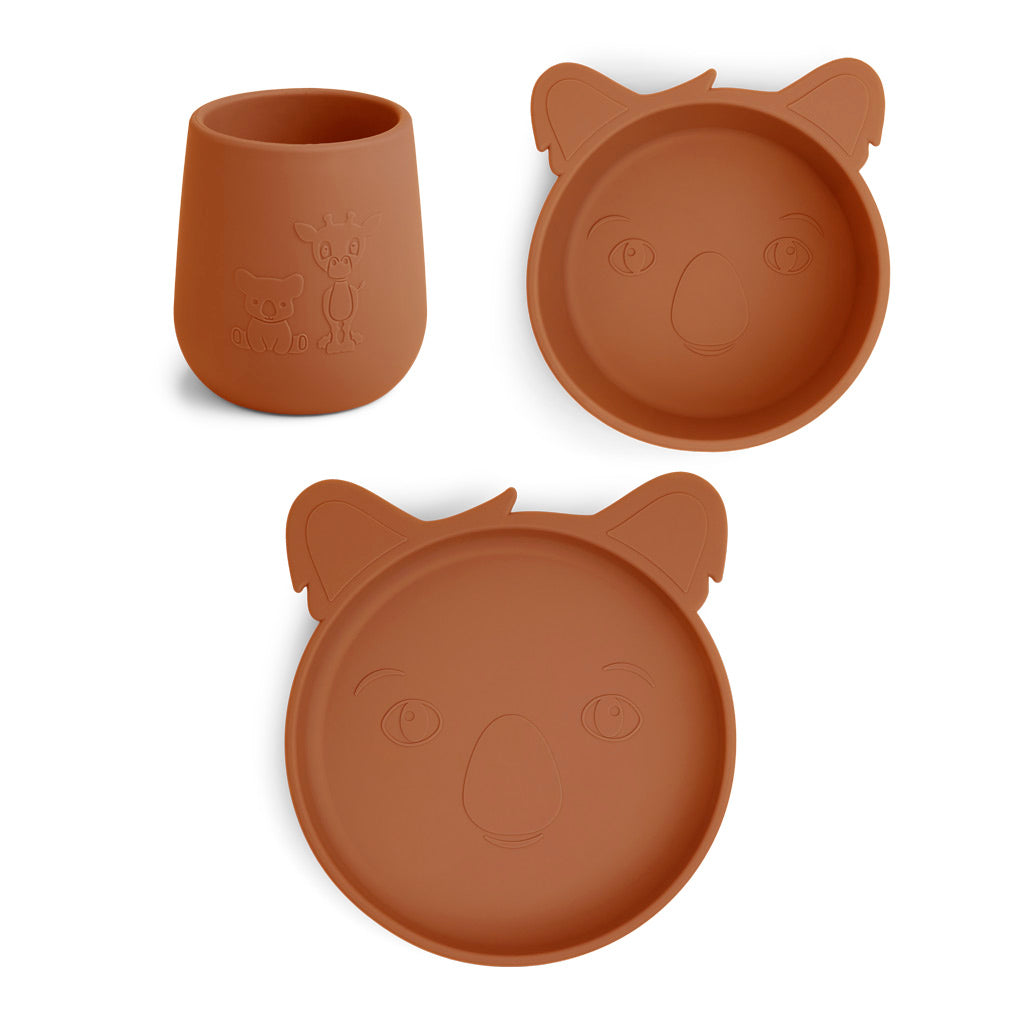 Nuuroo Judi Middagsset I Silikon 3-Pack Koala Caramel Café