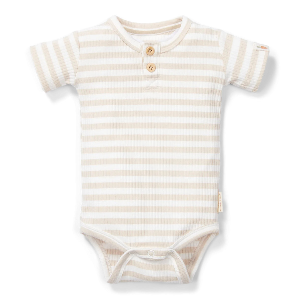 Little Dutch Body Rib Kortärmad Sand Stripe