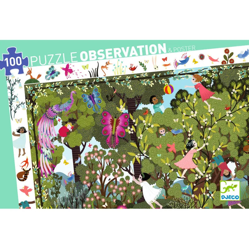 Djeco Observationspussel Garden Play Time - 100 pcs