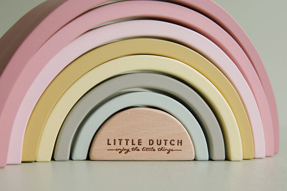 Little Dutch Stapelleksak Rainbow Pink