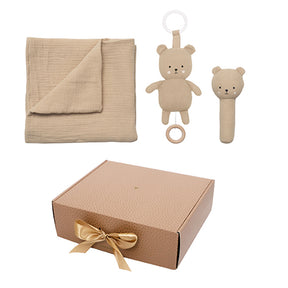 Jabadabado Presentkit Bunny Filt Skallra Beige