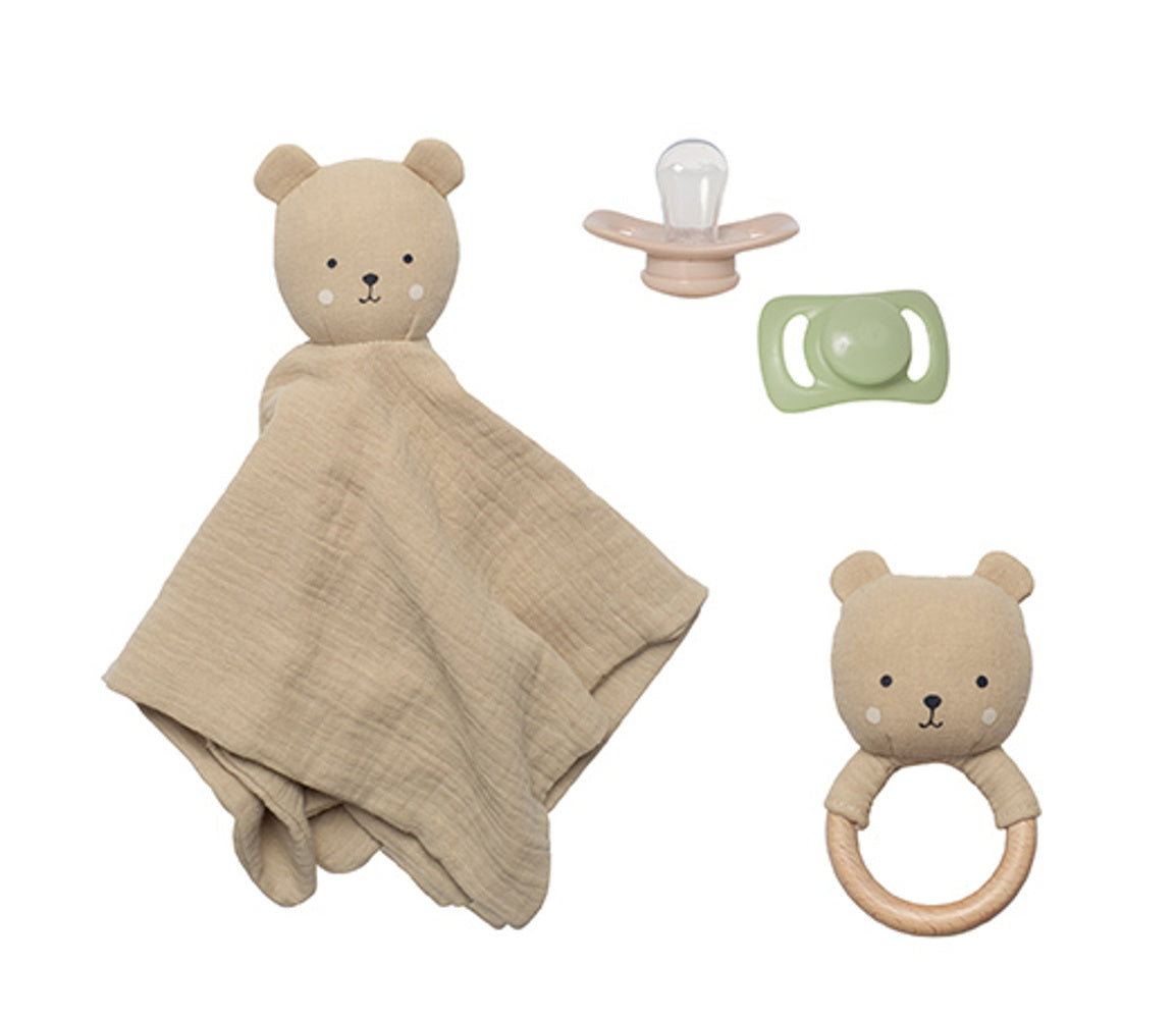 Jabadabado Presentkit Teddy Filt Snutte Beige