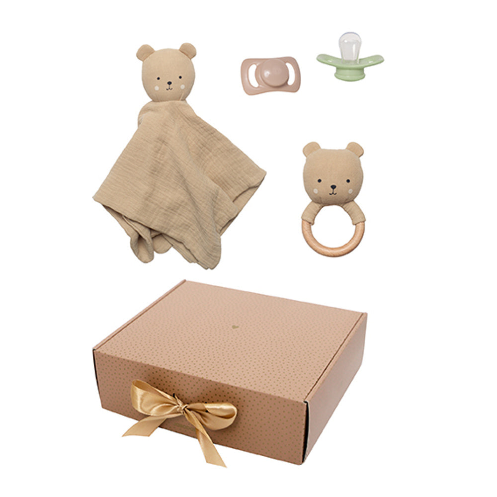 Jabadabado Presentkit Teddy Filt Snutte Beige