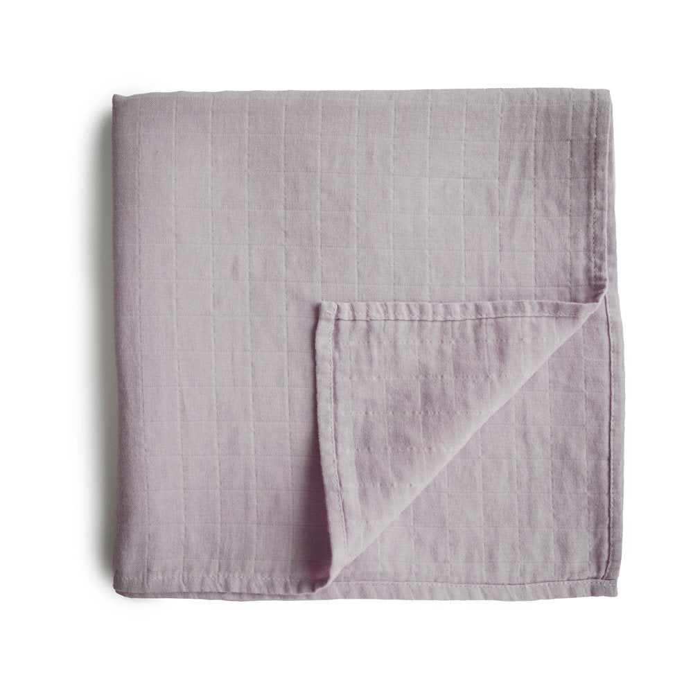 Mushie Tunn Babyfilt Swaddle Soft Mauve