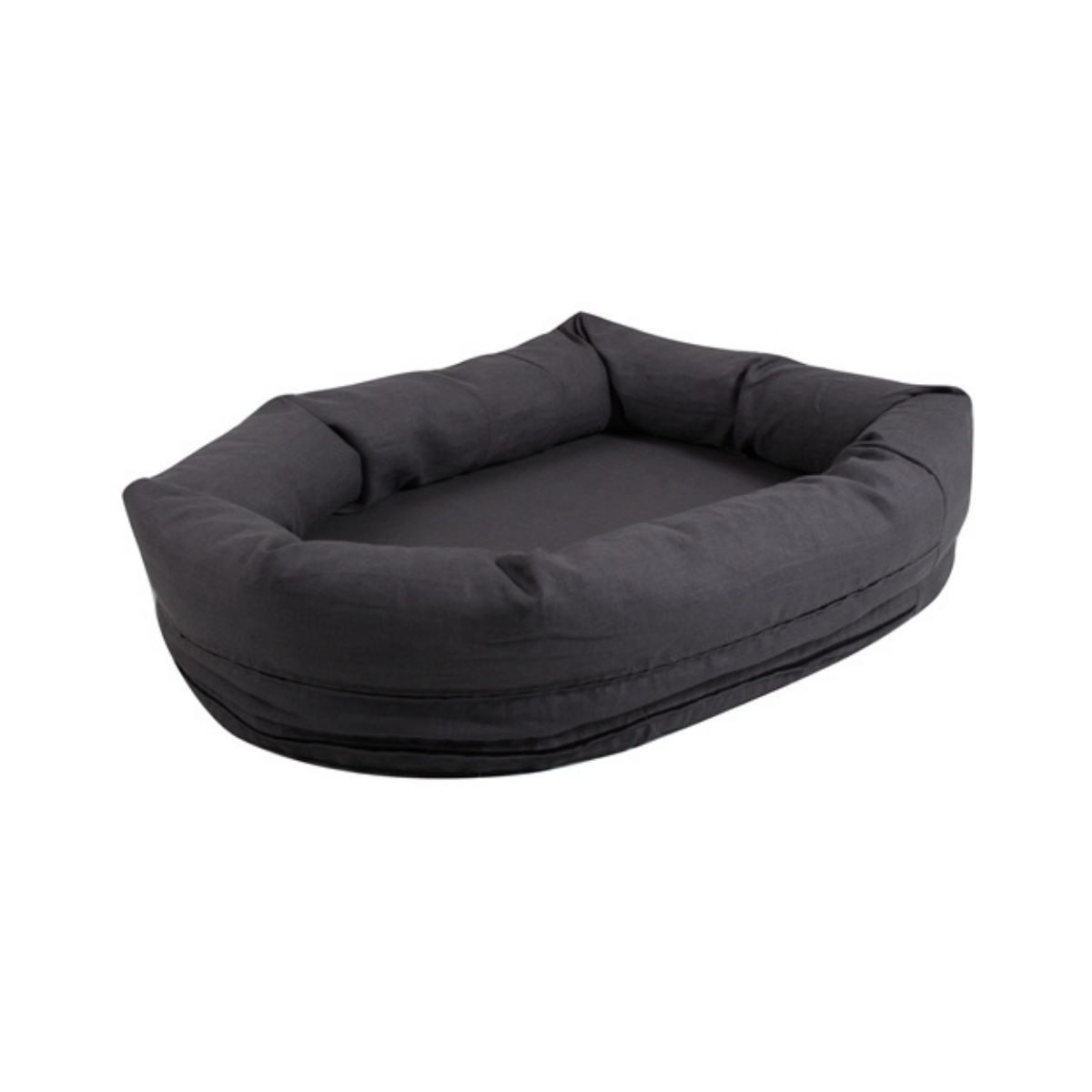 NG Baby Babynest Sovpöl Linne Graphite Grey