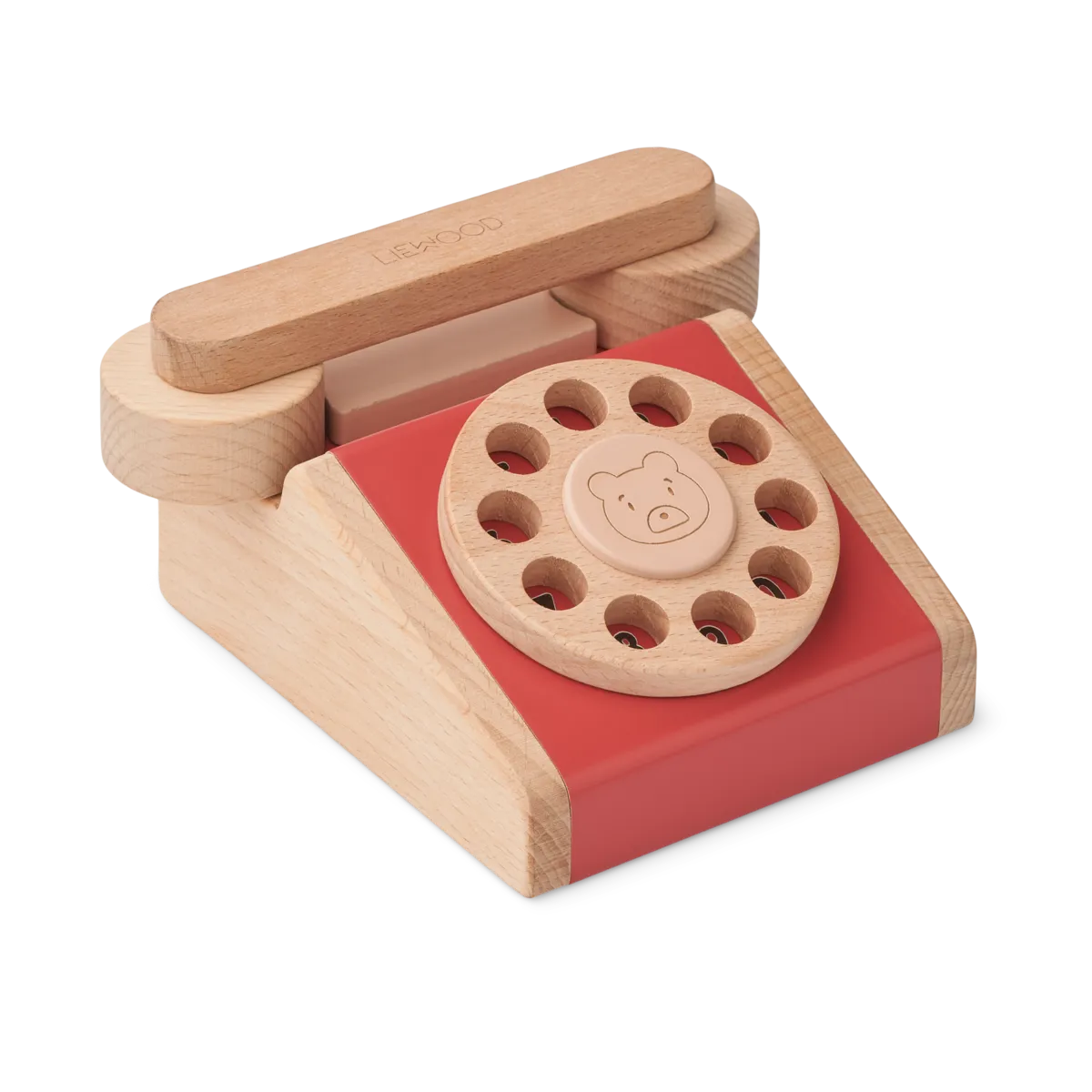 Liewood Selma Klassisk Telefon Träleksak Pale tuscany / Apple red