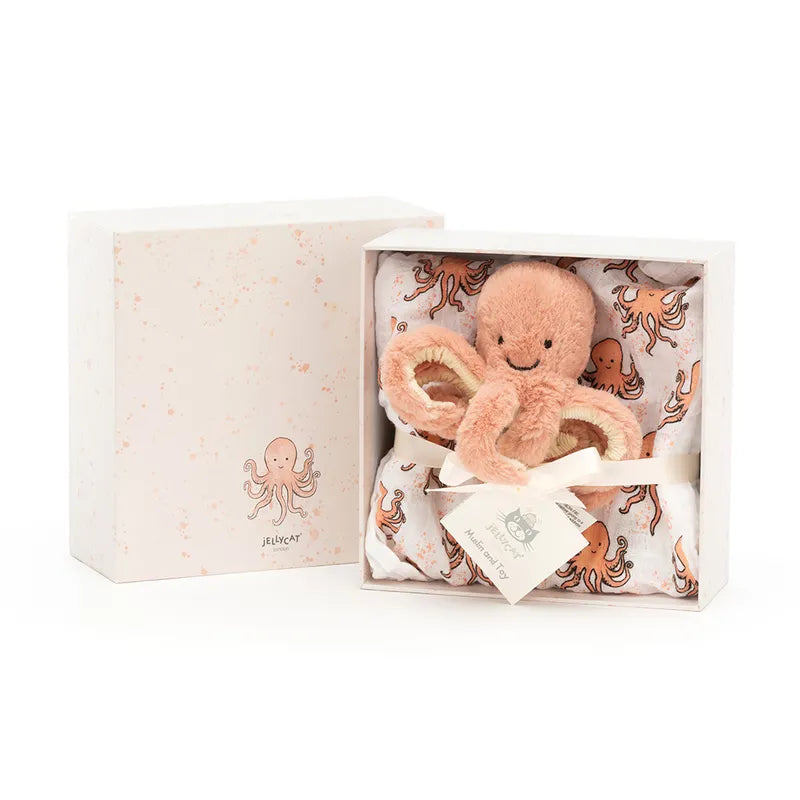 Jellycat Mjukisdjur Odell Bläckfisk Presentbox