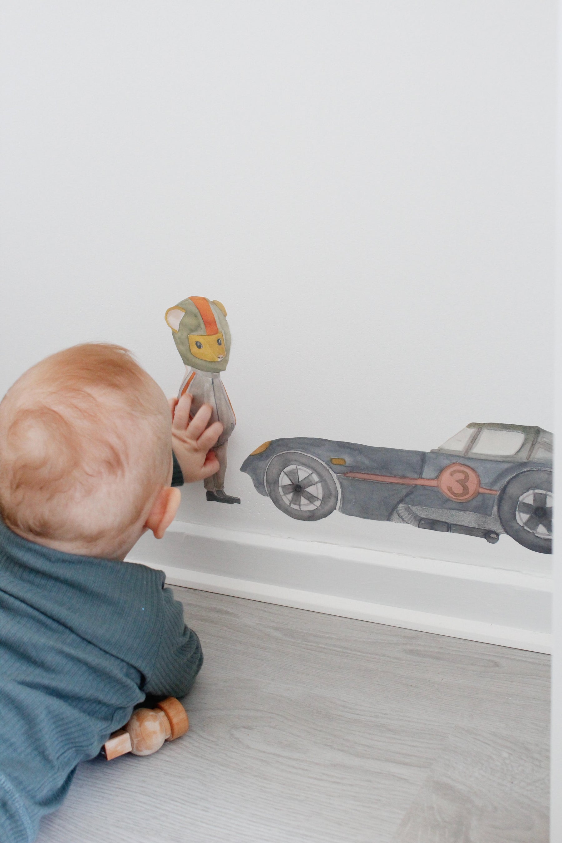 That's Mine Wallsticker Max the Racer Grey