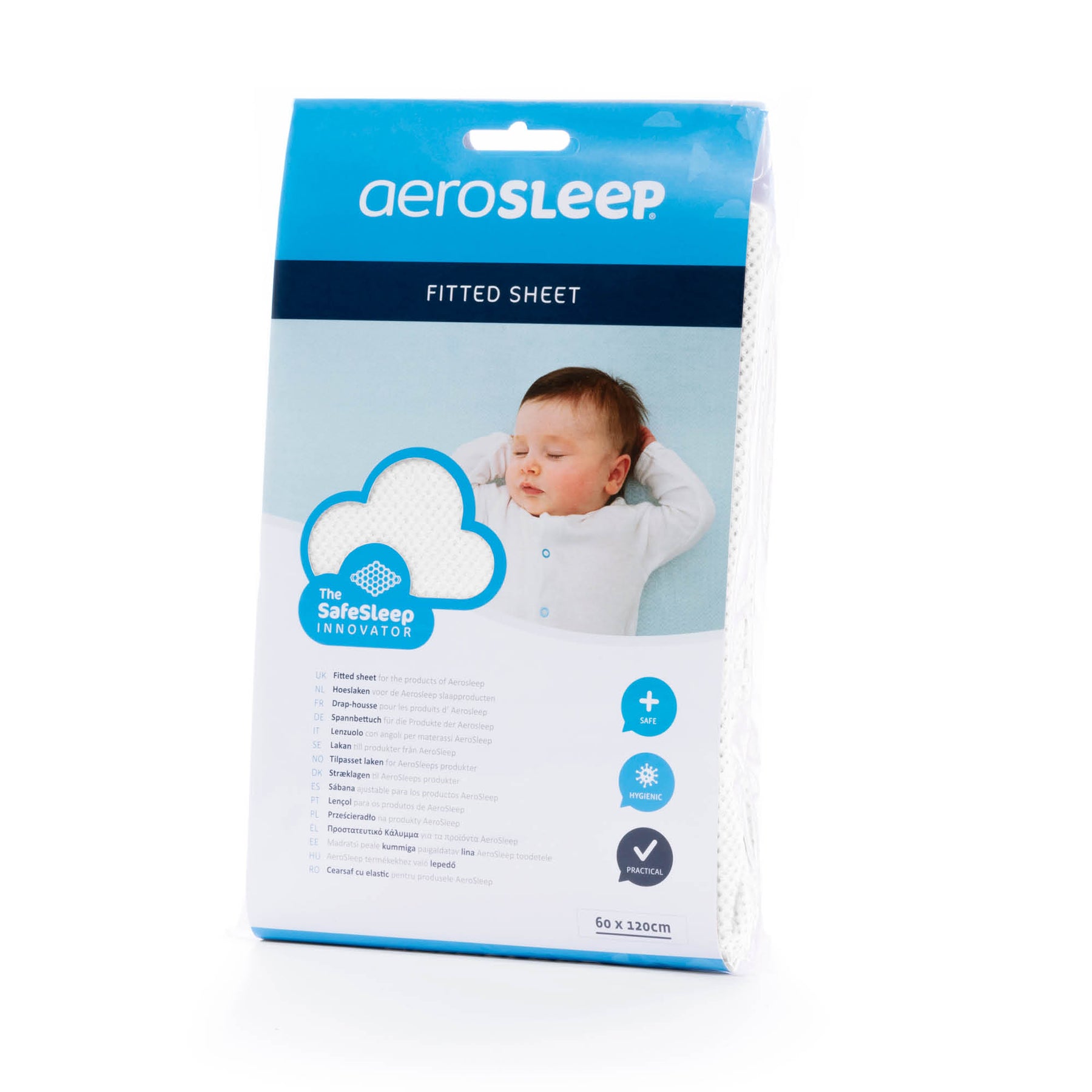 Aerosleep 60x120 Dra-på-lakan Vit