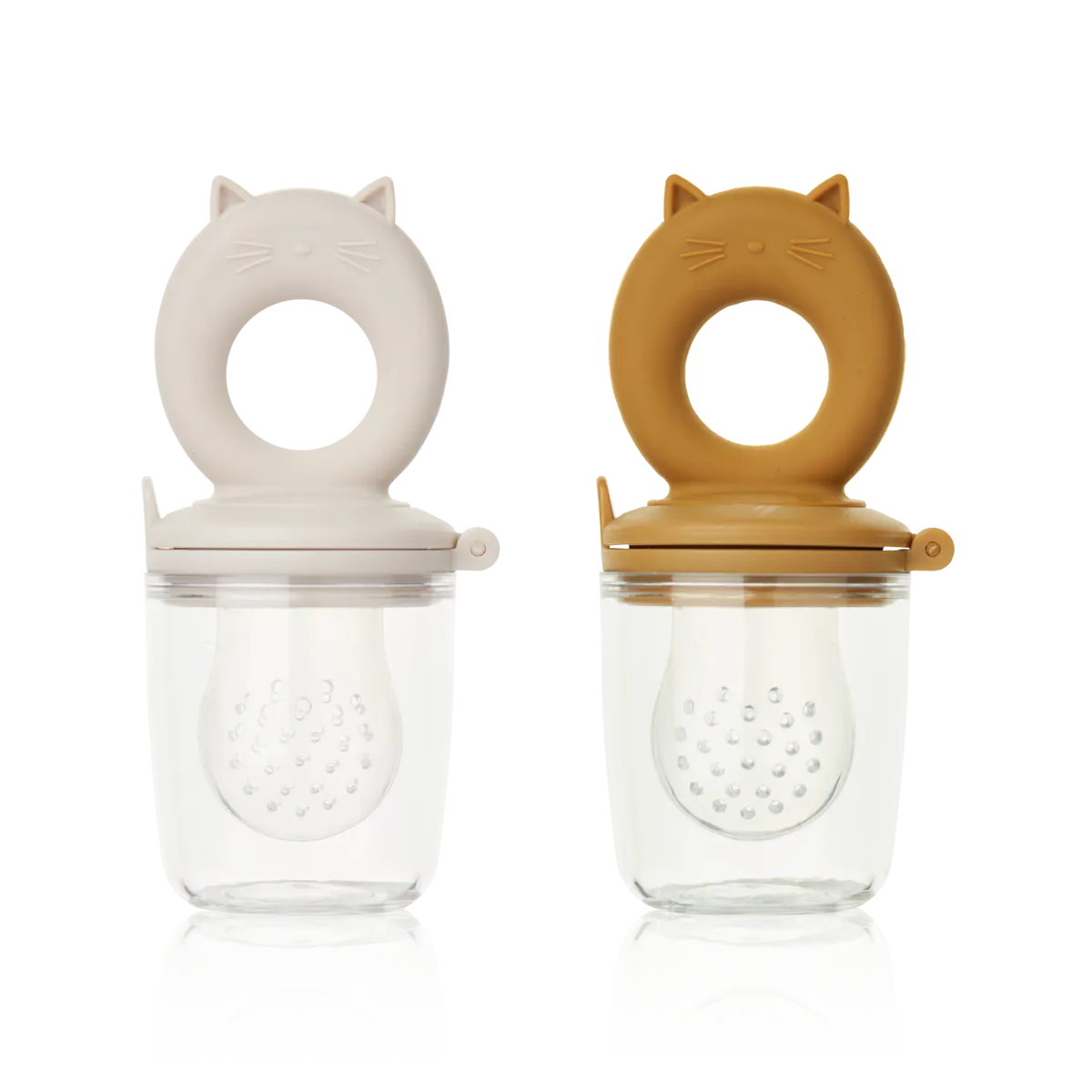 Liewood Miranda Cat Food Feeder 2-Pack Sandy/Golden Caramel