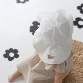 Babyly Solhatt Muslin Vit