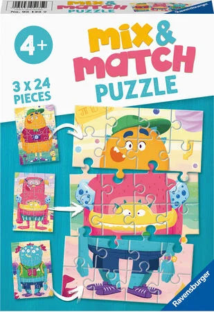 Ravensburger Mix & Match Monsters 3x24p Pussel