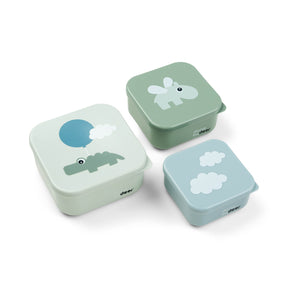 Done By Deer Snackbox Set 3-pack Happy Clouds Grön