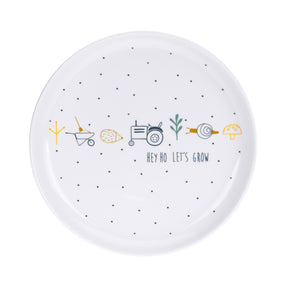 Lässig Plate Porcelain/Silicone Garden Explorer Tractor