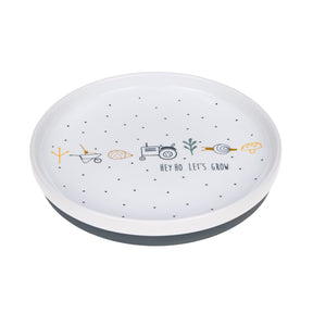 Lässig Plate Porcelain/Silicone Garden Explorer Tractor