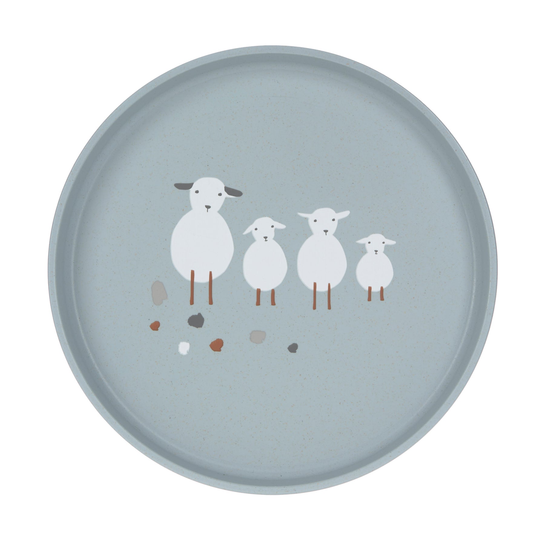 Lässig Tallrik PP/Cellulose Tiny Farmer Sheep/Goose Blue